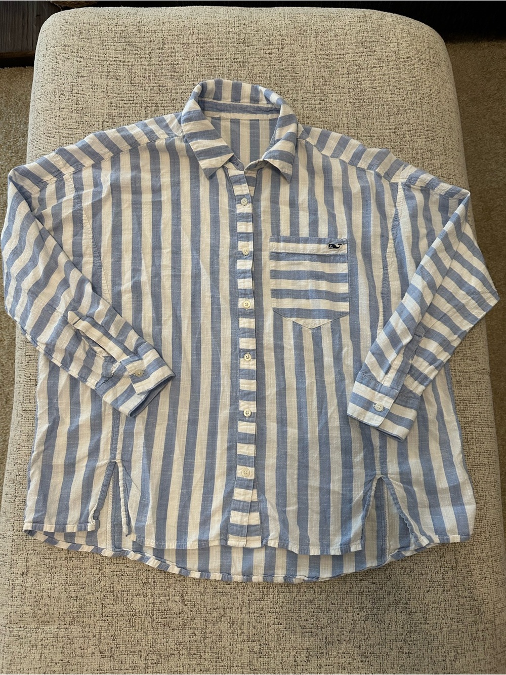 Vineyard Vines Blue and White Striped Tunic Shirt